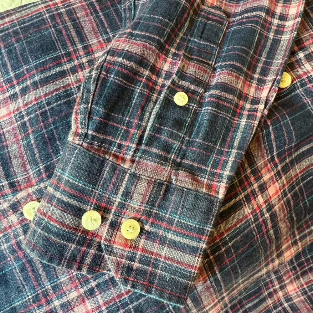 Murano Pink & Navy Plaid Button-Down Shirt - Picture 6 of 10